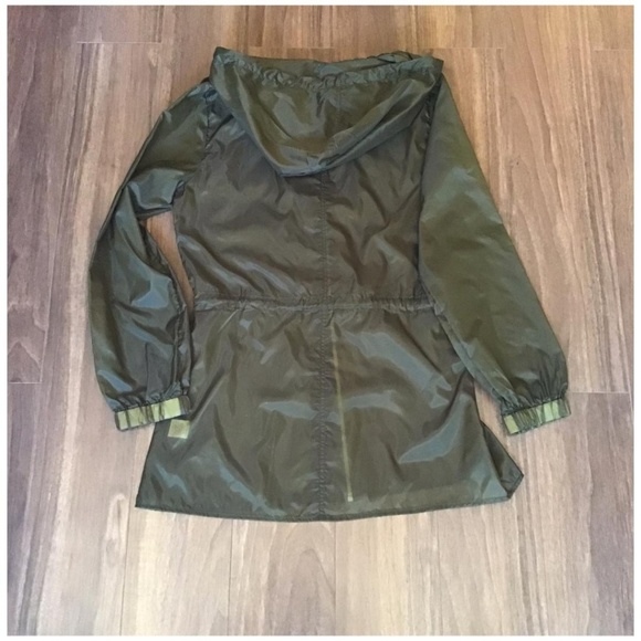Windsor Olive Semi Sheer Hooded Windbreaker - Picture 4 of 4